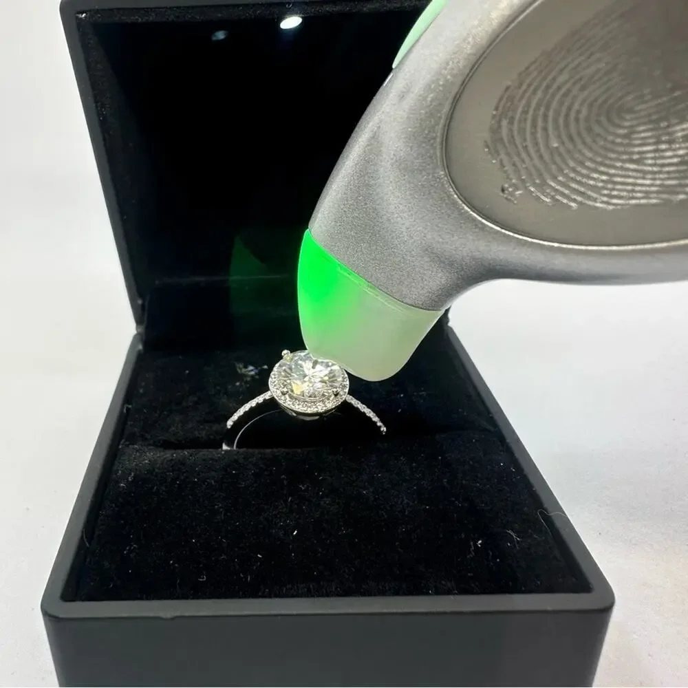 Moissanite Diamond Engagement Ring Brilliant Round Cut Halo 925 GRA 2 Ct Size 6 - Picture 2 of 11